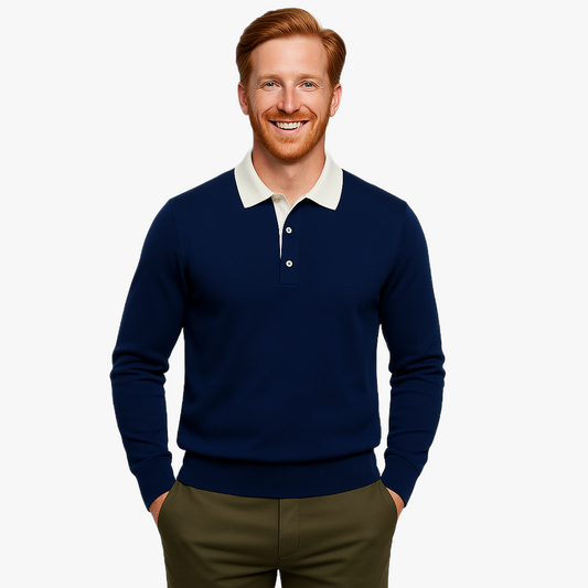 Polo Élégant à Manches Longues pour Hommes