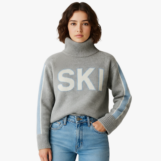 Pulli féminin à col roulé tendance hiver