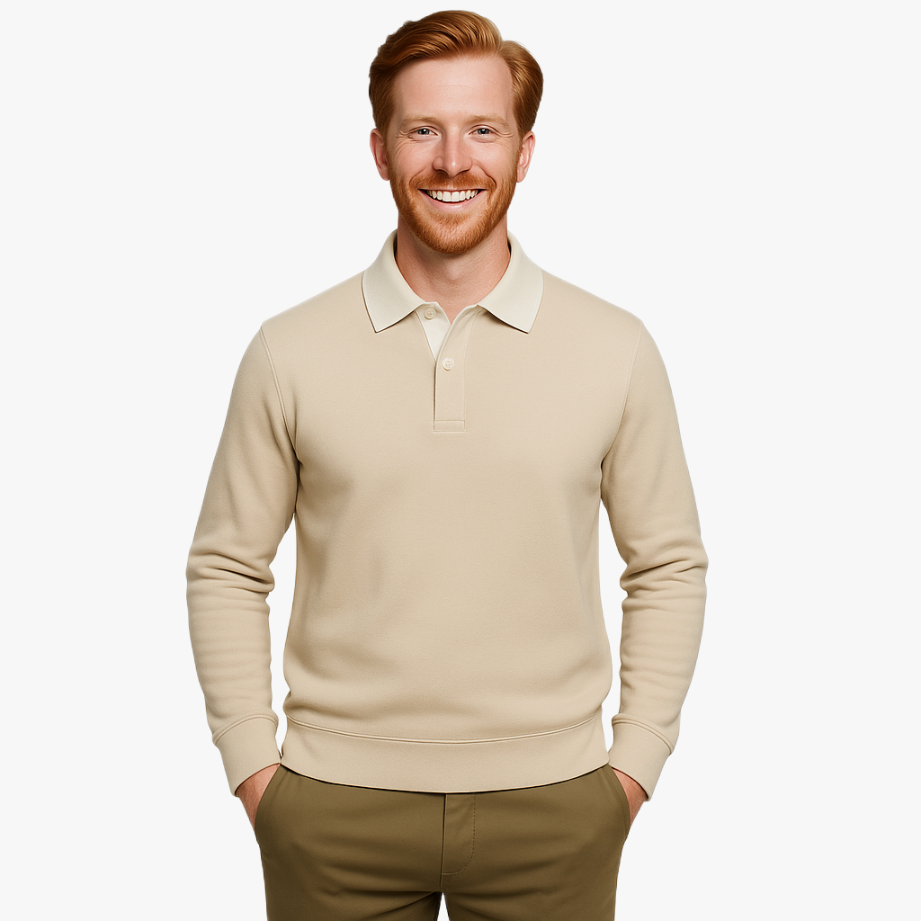 Polo Élégant à Manches Longues pour Hommes