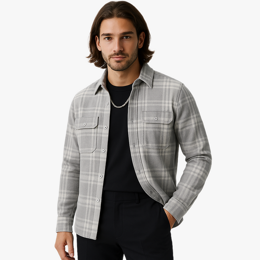 Chemise à carreaux décontractée pour homme