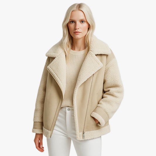 Veste d'hiver oversized en fausse fourrure