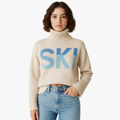 Pulli féminin à col roulé tendance hiver