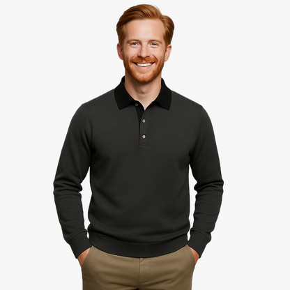 Polo Élégant à Manches Longues pour Hommes