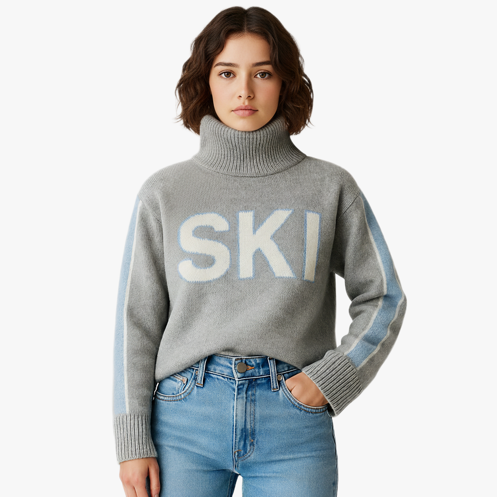 Pulli féminin à col roulé tendance hiver