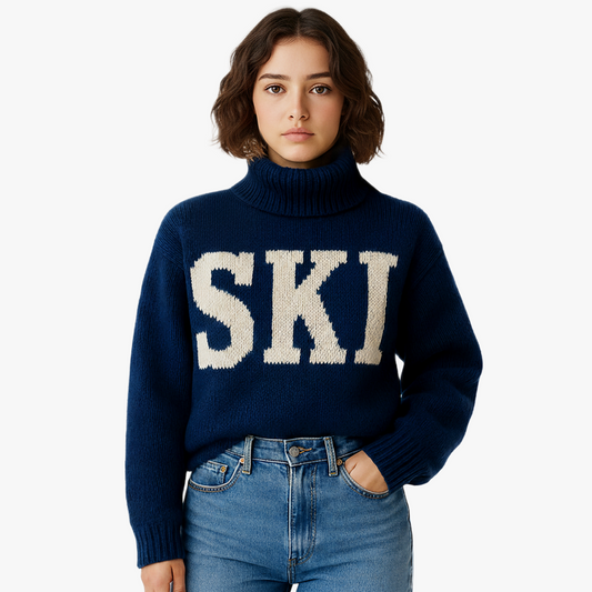 Pulli féminin à col roulé tendance hiver