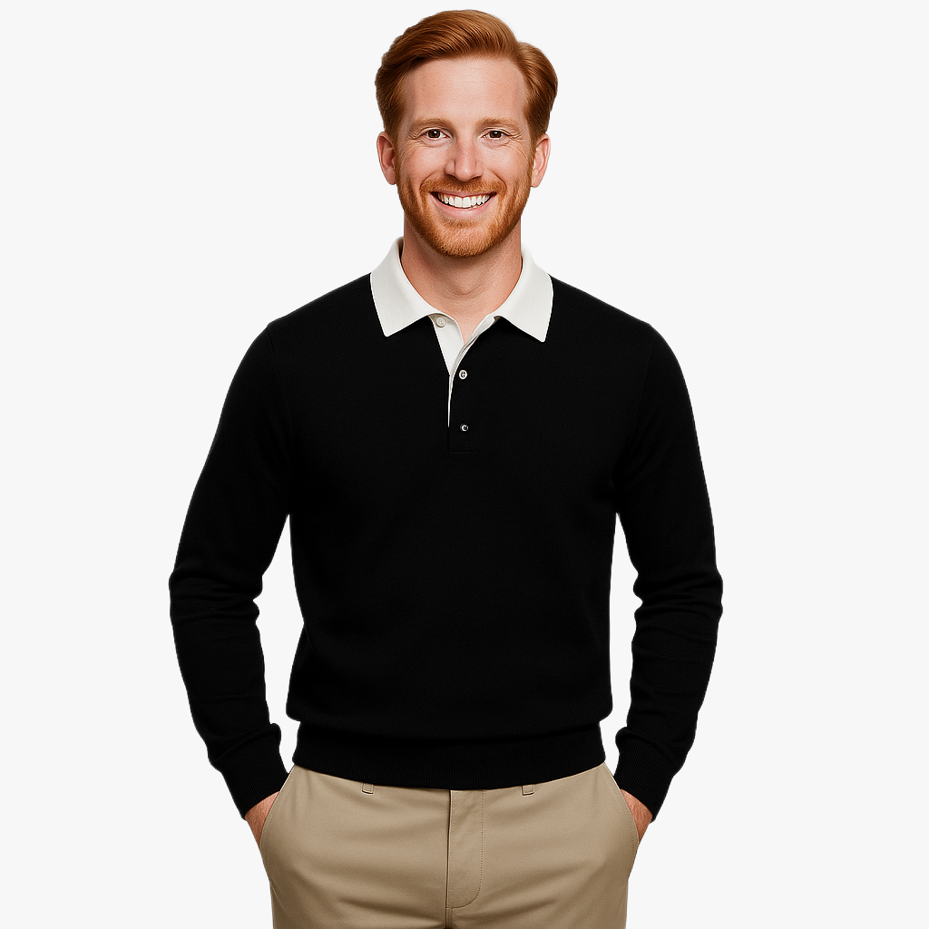 Polo Élégant à Manches Longues pour Hommes