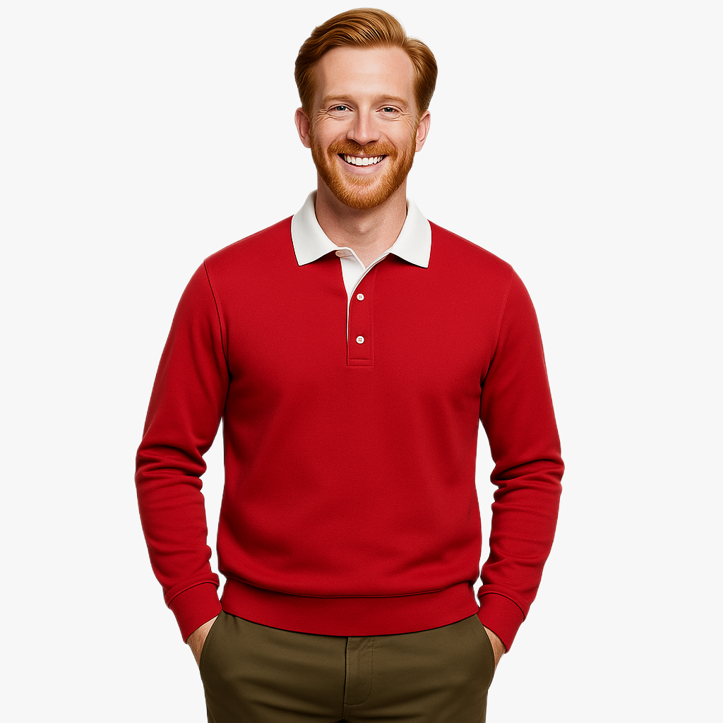 Polo Élégant à Manches Longues pour Hommes