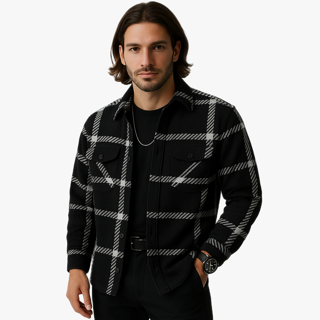 Chemise à carreaux décontractée pour homme